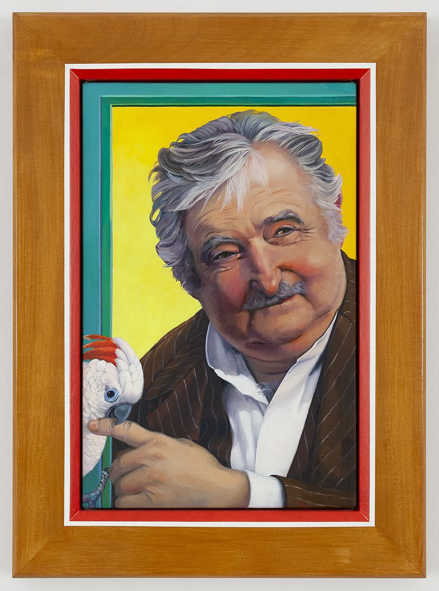 Lukas Duwenhögger Jose Mujica, 2016 Oil on canvas Framed: 23.62 x 17.32 inches (60 x 44 cm)