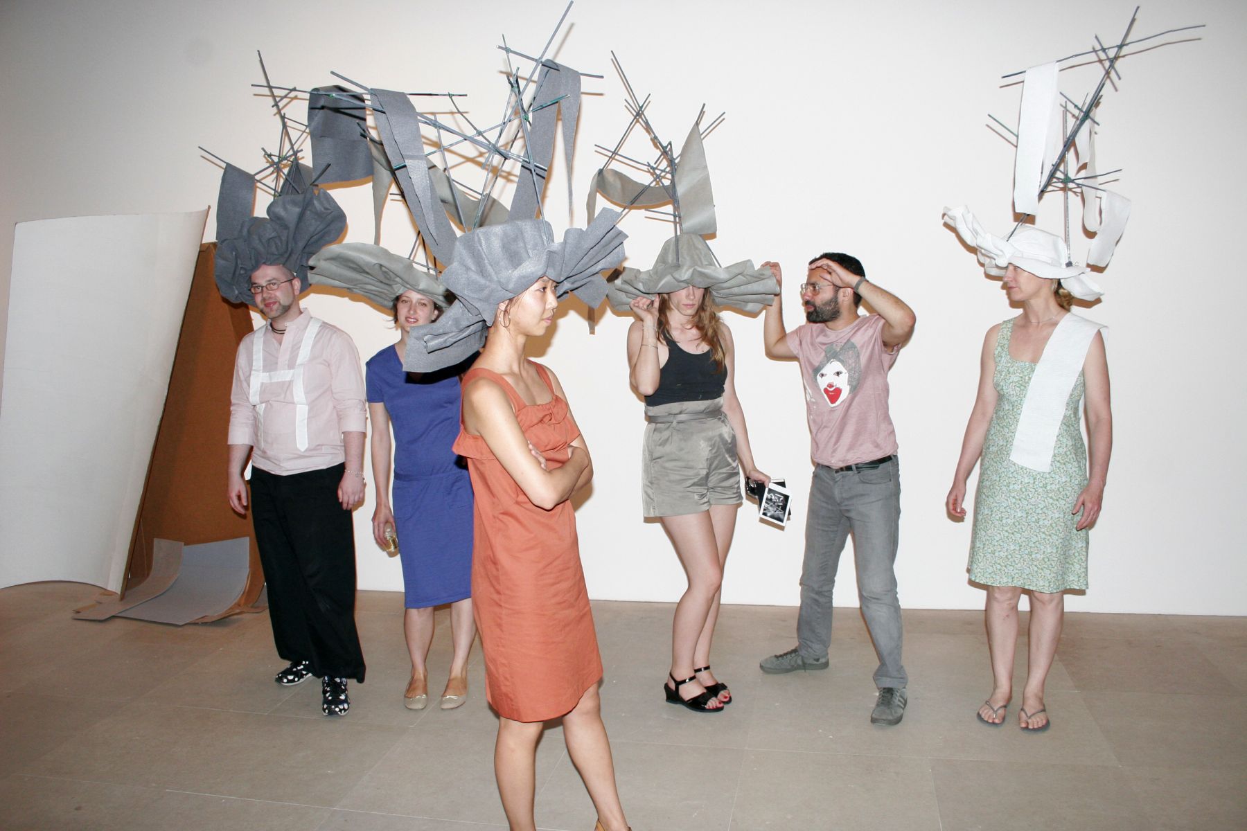 Oliver Husain, Rushes For 5 Hats, Performance view, Greene Naftali, New York, 2007