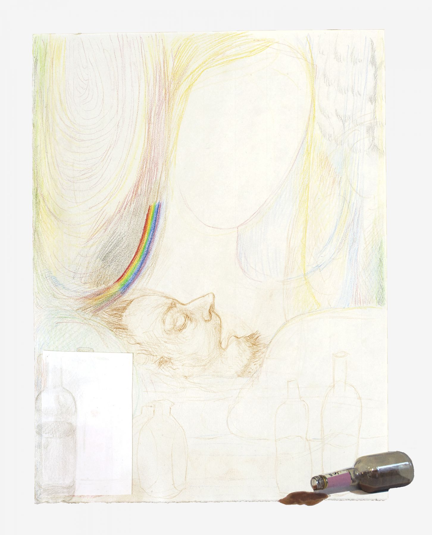Monika Baer Untitled 2014 Drawing, collage on paper Paper: 15 3/4 x 12 5/8 inches (40 x 32 cm) Frame: 19 3/8 x 16 3/8 inches (49.2 x 41.6 cm)