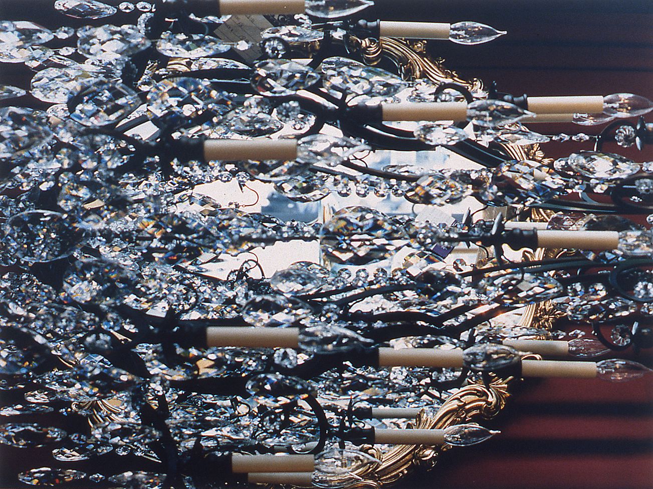 Josephine Meckseper, The Great Escape (Chandelier), 1996, c-print, 30 x 40 inches