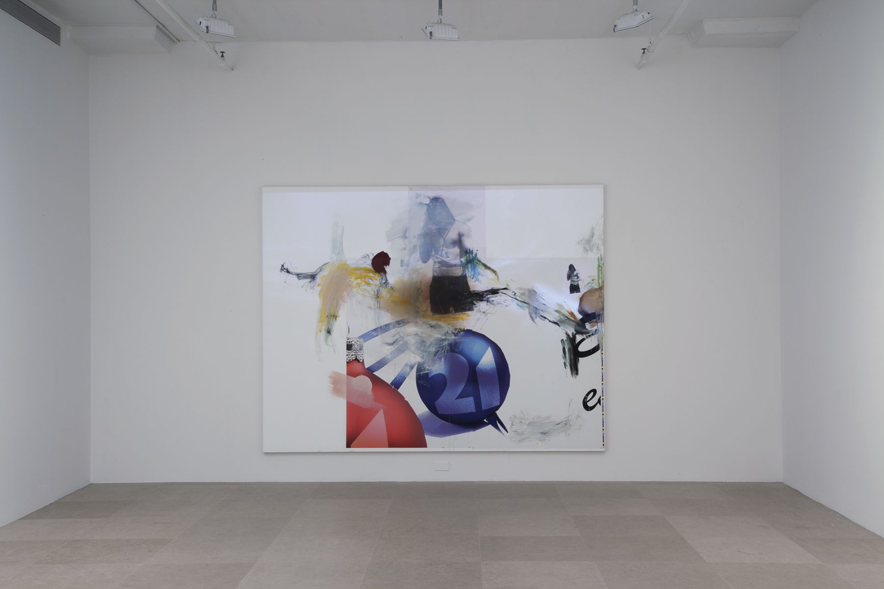 Albert Oehlen, 21, 2008, Oil paper on canvas, 82 5/8 x 106 1/4 inches