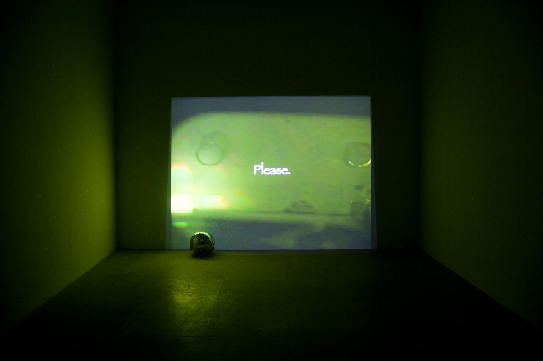 Trisha Baga, Flatlands, 2011, Video and disco ball, Dimensions variable