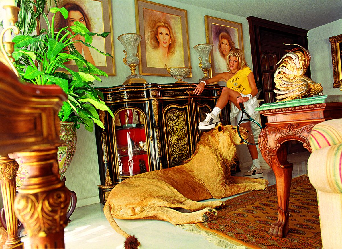 Daniela Rossell Untitled (Ricas y Famosas) Paulina and Lion, 1999 C-print 30 x 40 inches (76.2 x 101.6 cm)
