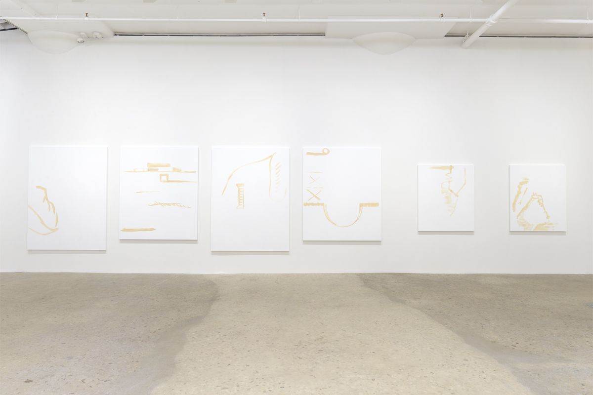 Michael Krebber, Installation view, Greene Naftali, 2018