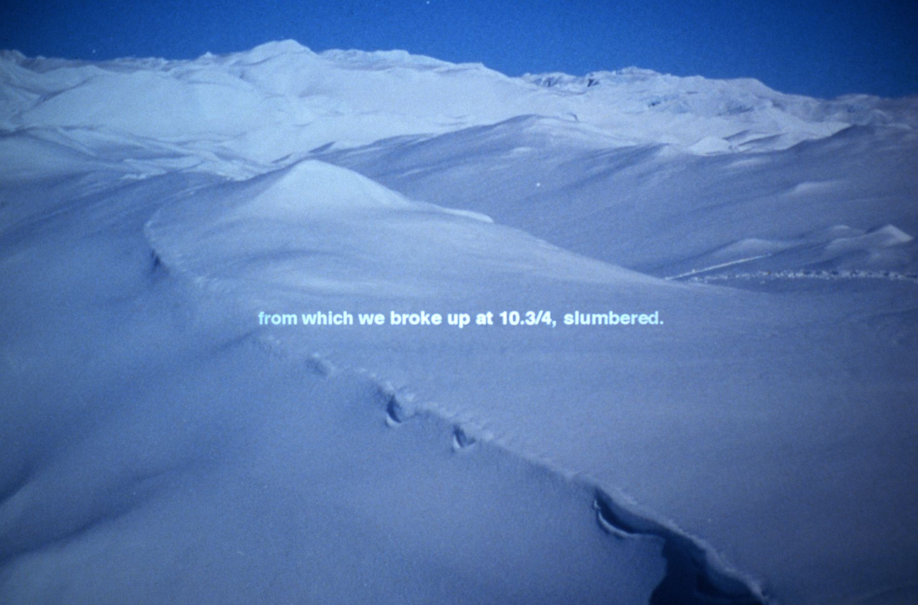 Nordenskiold & the Icecap, 1999-2000, slide installation, duration: 12 minutes, edition of 5