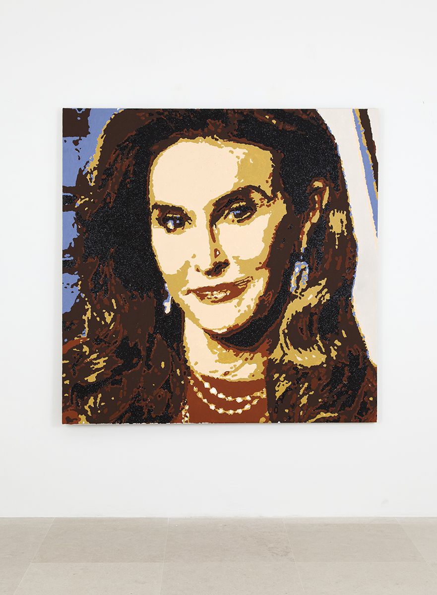 Mathieu Malouf,<Caitlyn>, 2017, Acrylic and glitter on canvas, 66 x 66 inches (167.6 x 167.6 cm)