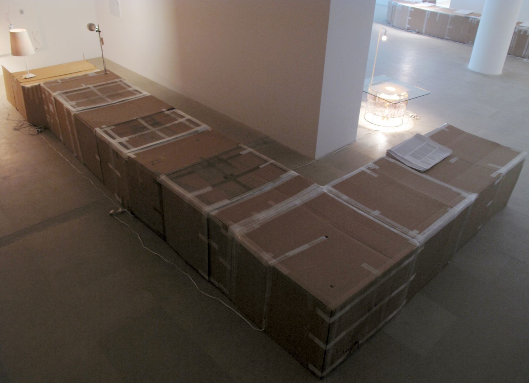 josef strau, Installation view, 18INIQITIES, Greene Naftali, New York 2008