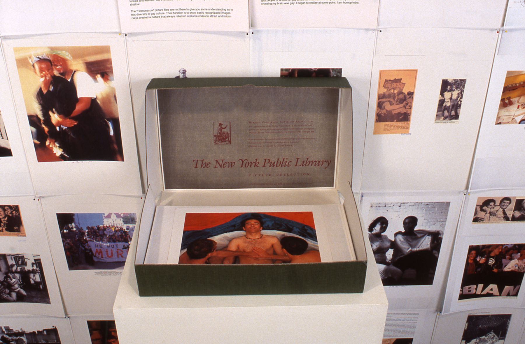 Christian Holstad, We'll Make Great Mud, 2002/2003, detail, 234 prints on cardstock, 11 x 17 inches each, pedestal: 36 1/2 x 21 x 15 inches