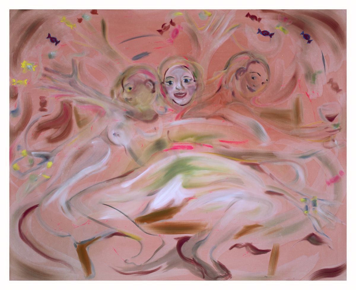 Sophie von Hellermann Candies From the Studio, 2018 Acrylic on canvas 63 x 78 3/4 inches (160 x 200 cm)