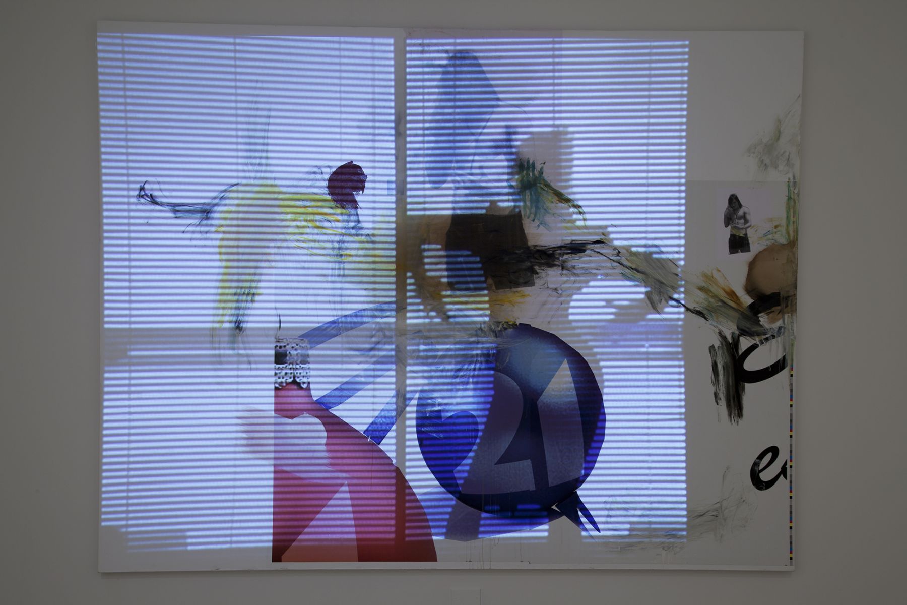Albert Oehlen, Untitled (9 1/2 weeks), 1995, DVD, to be projected on a painting by Albert Oehlen, Dimensions variable,Edition of Unlimited