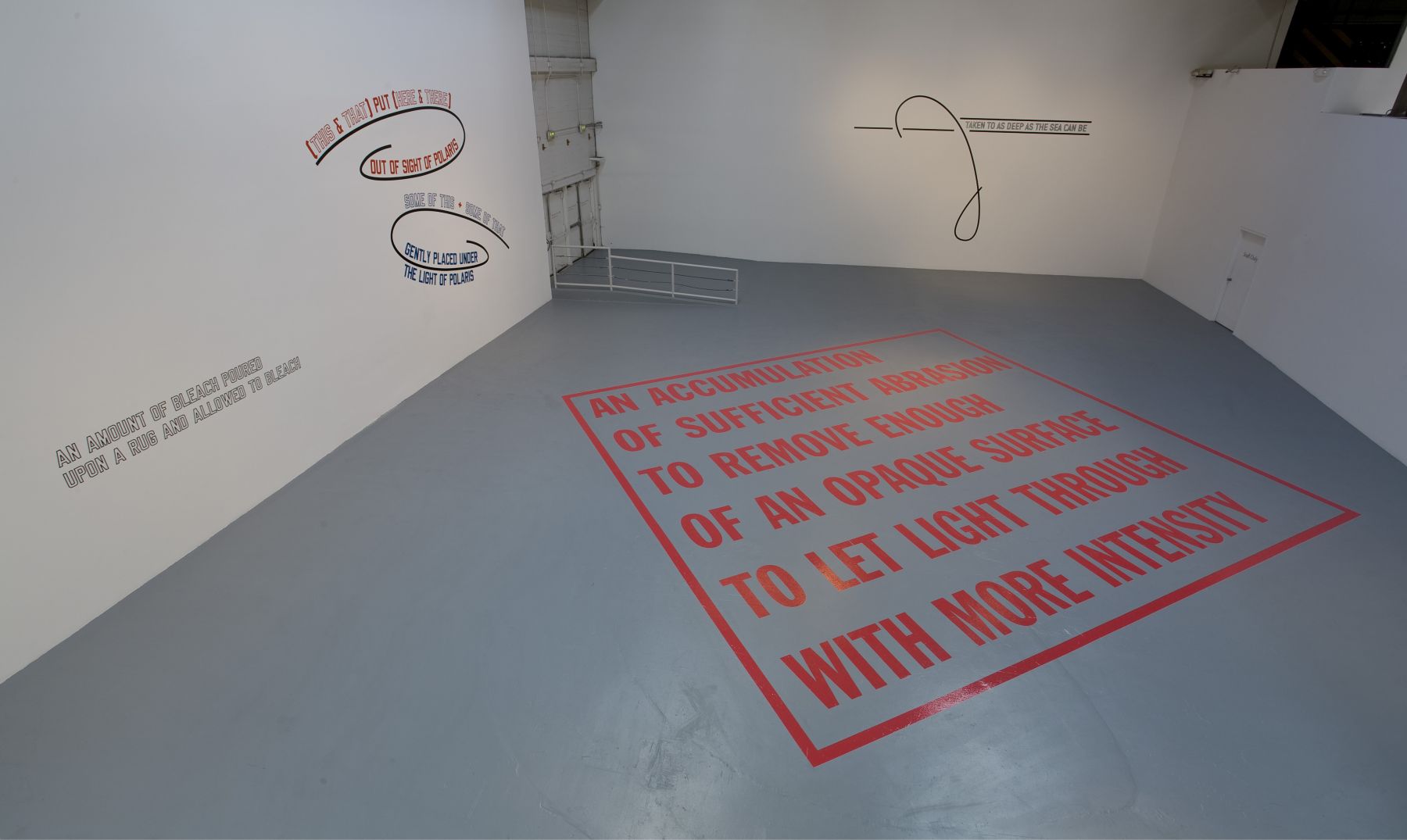 Lawrence Weiner, AS FAR AS THE EYE CAN SEE, MOCA
