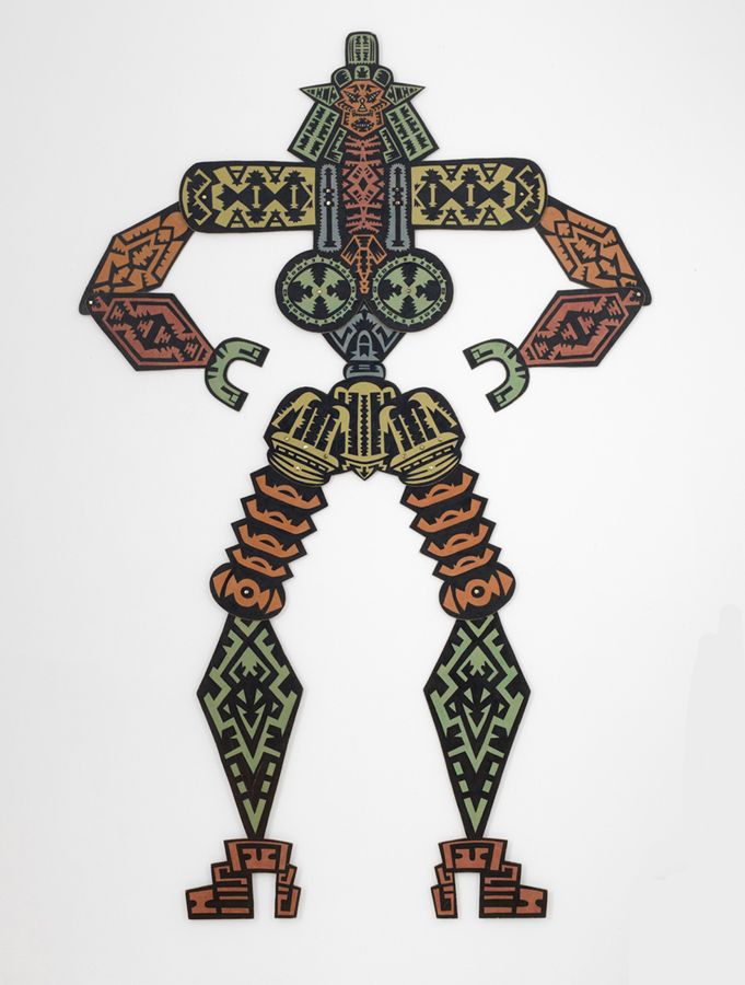 Magnet Hands, 1972, Crayon and ink on chipboard 
