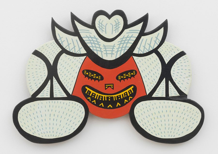 Pumpkin Girl, 1976, Acrylic on wood 