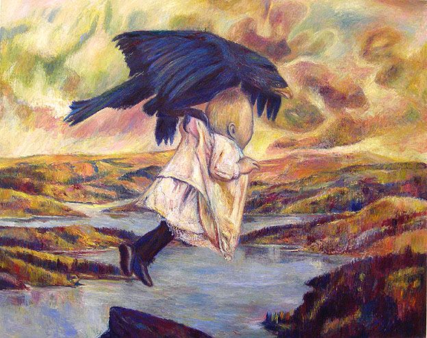 The Abduction of Ganymede (Rescued from Eagle's Nest), 2006, oil on linen