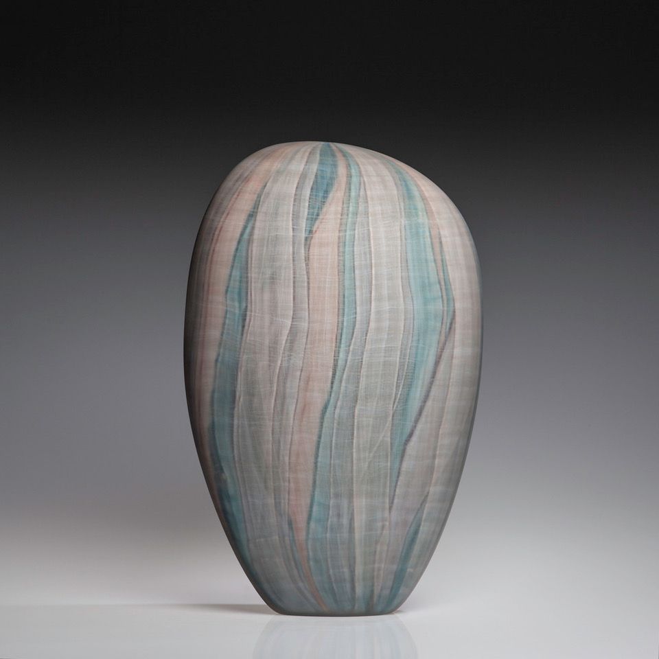 Quiet Shifting, Blue and Coral