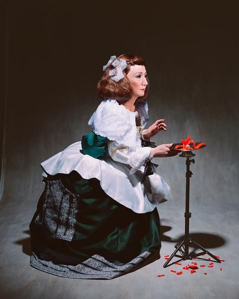 Yasumasa Morimura Living in the realm of the painting (The kneeling maid of honor), 2013
