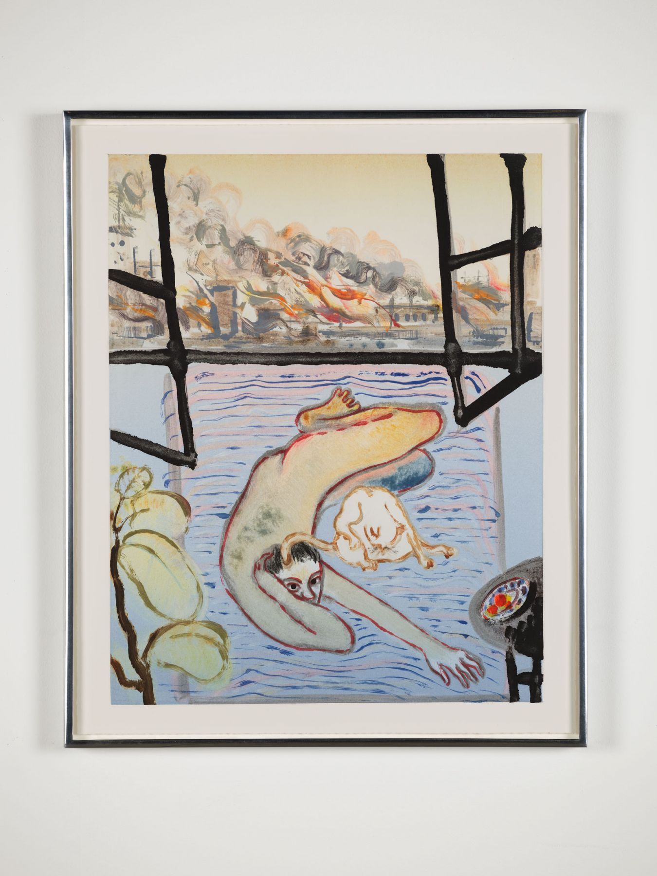 Sanya Kantarovsky, Boring Flames, 2019, Monotype, Printed by 10 Grand Press
