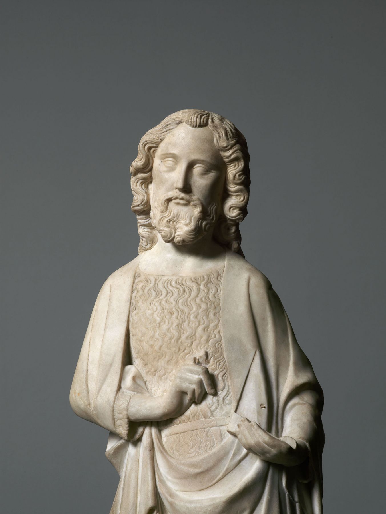 Robert de Lannoy (fl. from 1292, d. Paris? 1356, attributed), John the Baptist (detail)