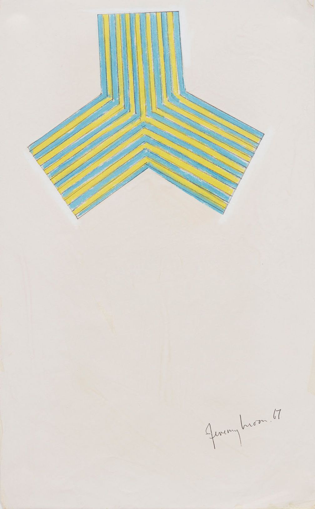 Jeremy Moon, Drawing (Study for Electric Blue), 1967