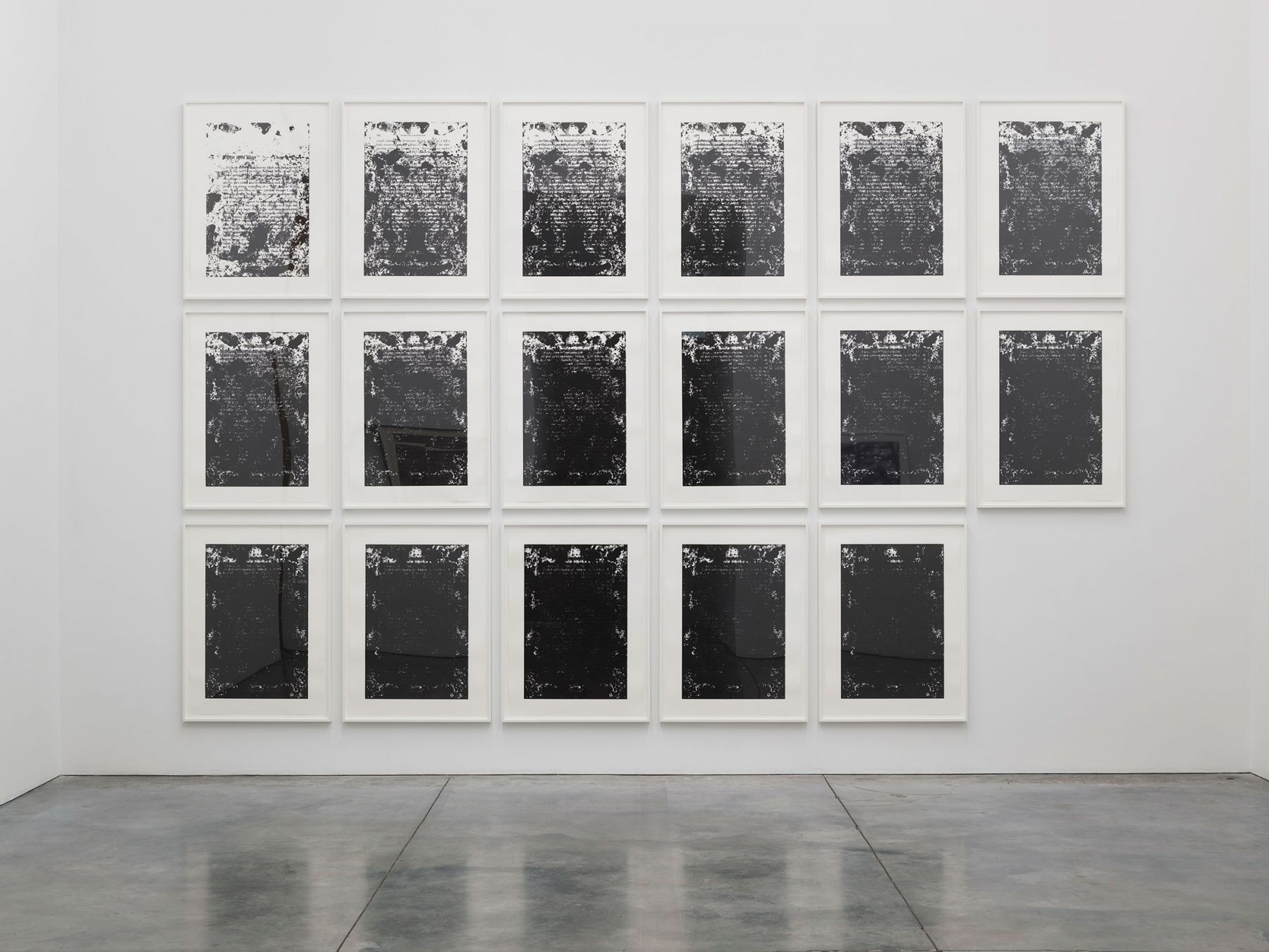 Glenn Ligon, Untitled, 2016, Suite of 17 screenprints, Edition of 5