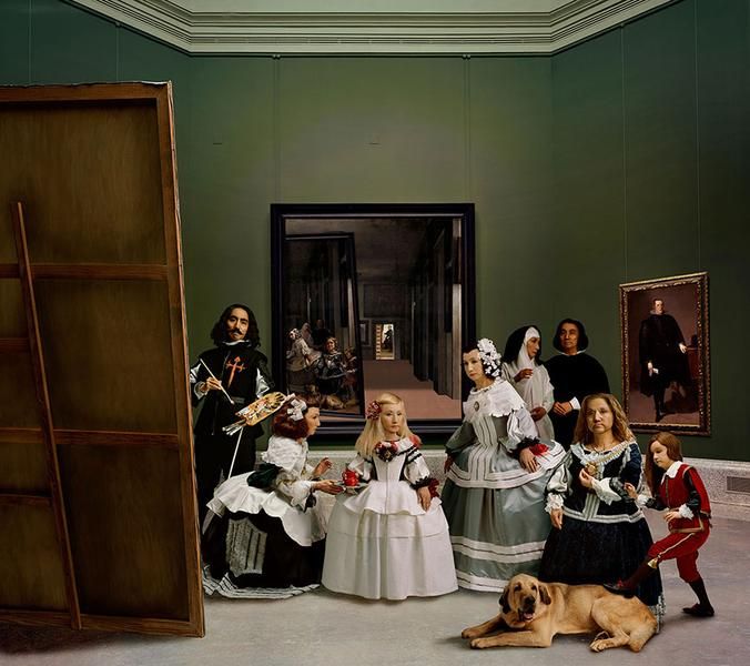 Yasumasa Morimura Las Meninas renacen de noche V: Drawn by a distant light, awaken to the darkness, 2013