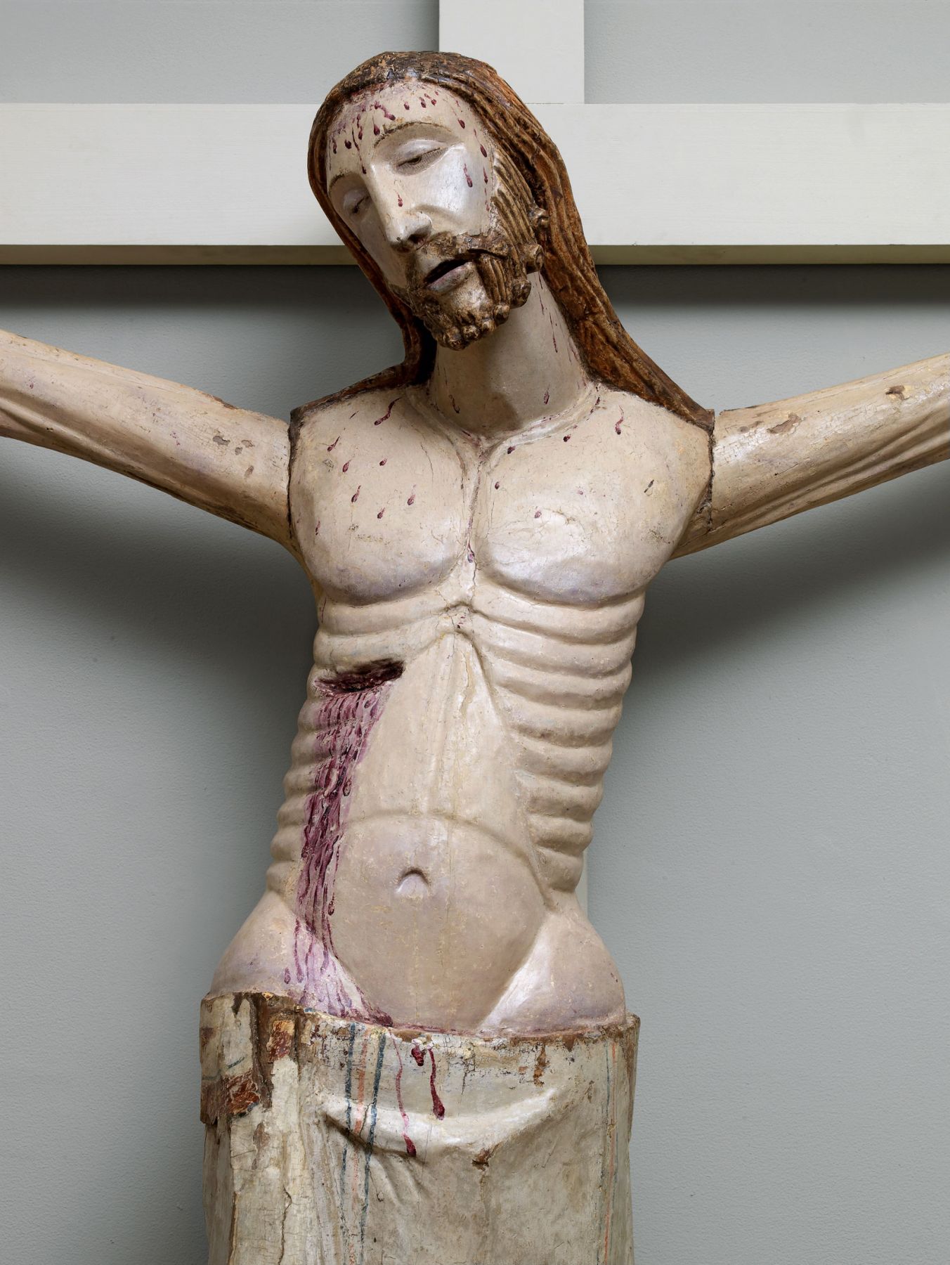 A life-sized polychromed corpus of Christ (detail), Aragón, North-eastern Spain