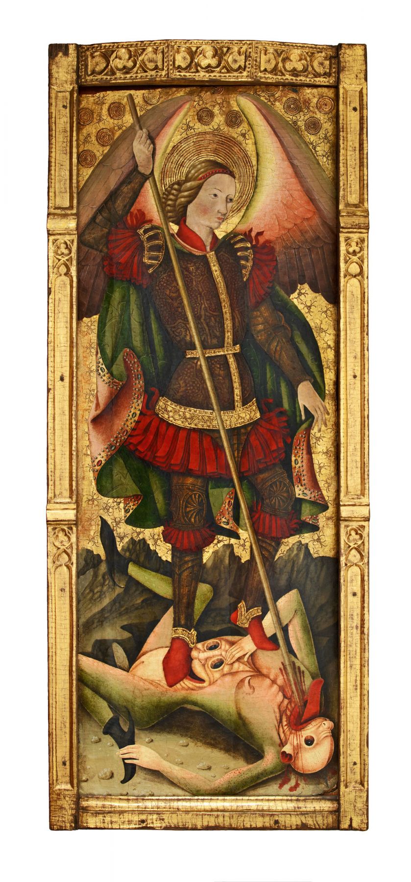 Maestro de los Florida (Juan de Bonilla? doc. 1442-78), Saint Michael Vanquishing the Devil