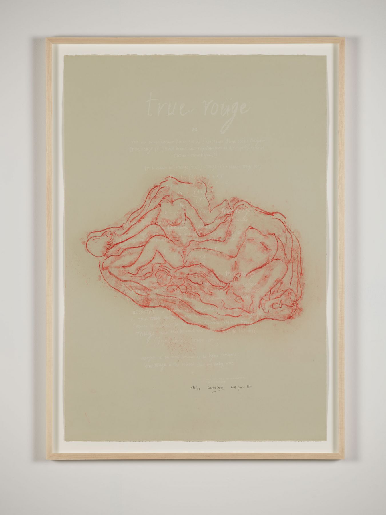 Tunga, True Rouge, 1998, Lithograph, Edition of 24, Poem by Simon Lane