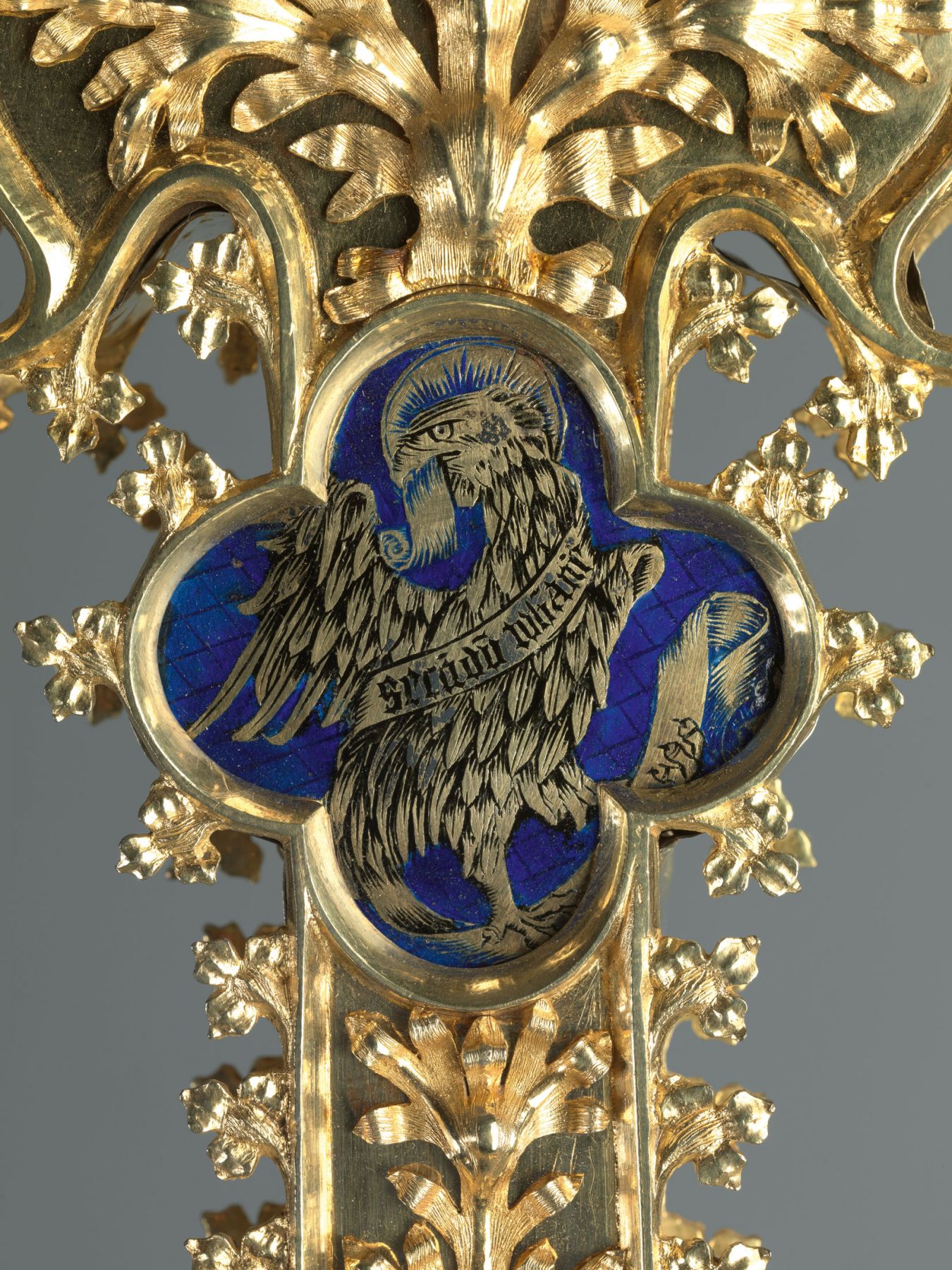 A large processional cross (detail), Barcelona (?), Spain