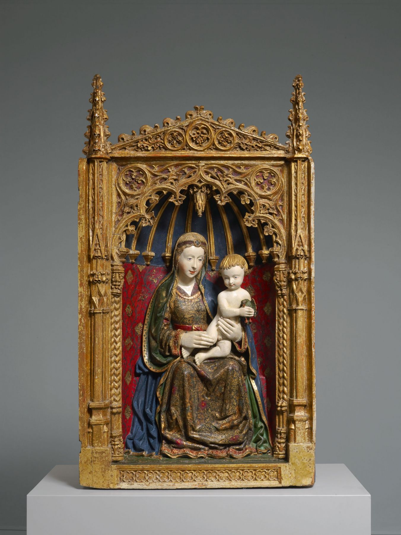 Workshop of Gil de Siloé (c. 1440-1501) and Diego de la Cruz (fl. 1482-1500), A gilded shrine showing the Virgin and Child