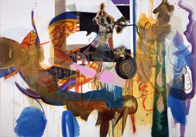 Albert Oehlen, Mullflasche, 2004