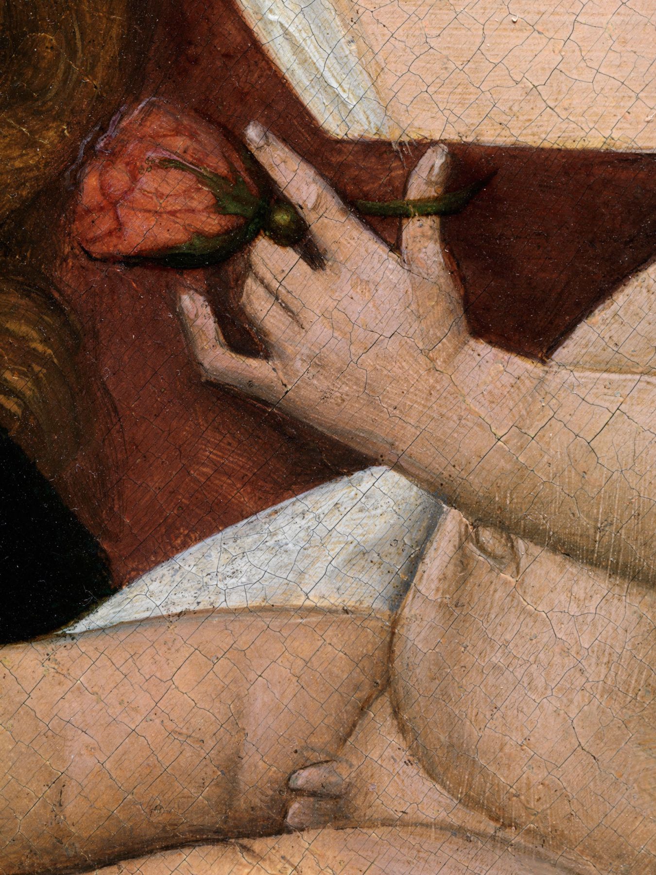 German or Southern Netherlandish Master, The Virgin and Child (detail)