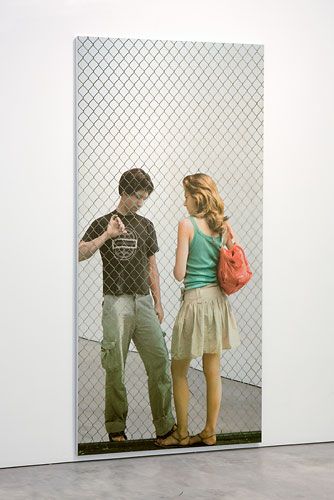 Michelangelo Pistoletto Attraverso la rete, lui e lei (Through the fence, him and her), 2008