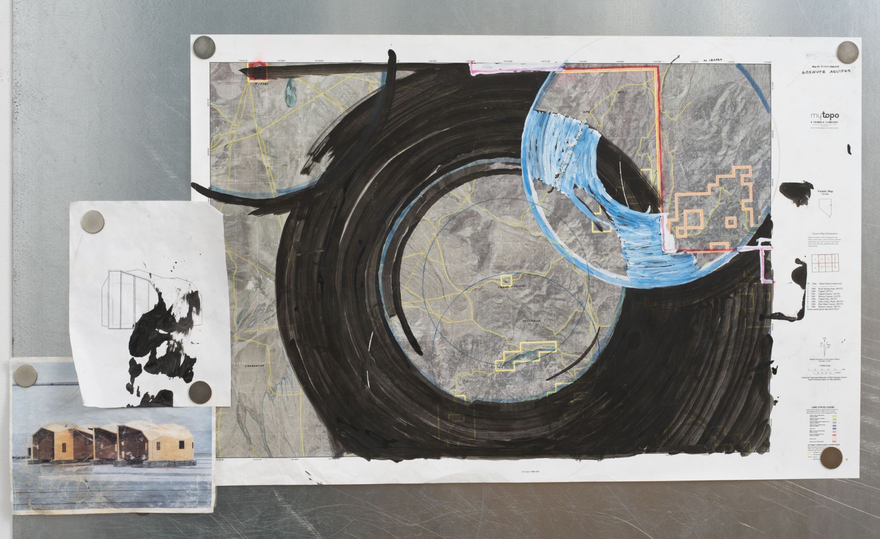 Oscar Tuazon, Water Map (Goshute Aquifer, Spring Valley, NV), 2018