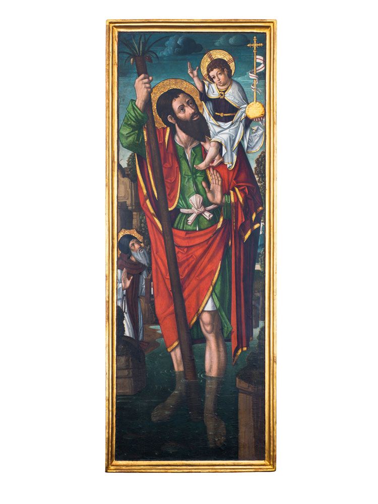 Nicolás Falcó (c. 1470-1531), Saint Christopher carrying the Christ Child