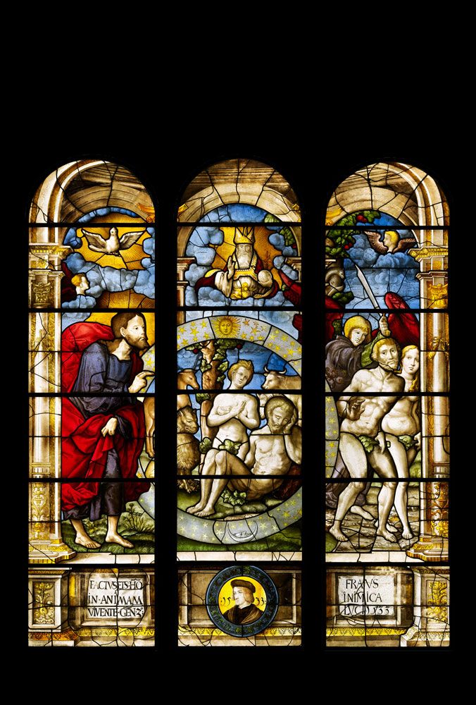 Valentin Bousch (fl. 1514-1541), The Creation of the World and the Expulsion from Paradise