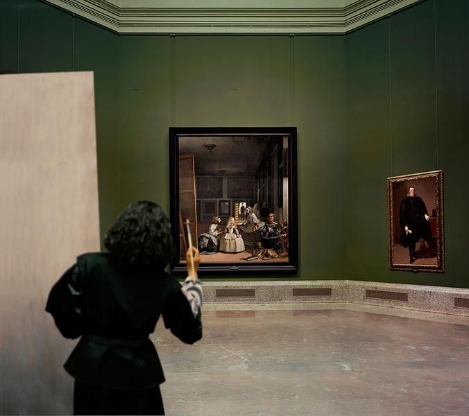 Yasumasa Morimura Las Meninas renacen de noche III: Opening the door in the depth of the painting, 2013