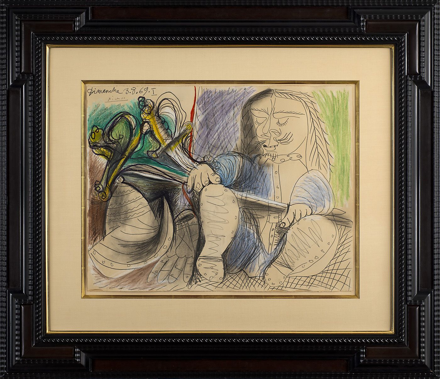 Pablo Picasso, Homme au Casque et a l’Epee (Man with Helmet and Sword), 1969