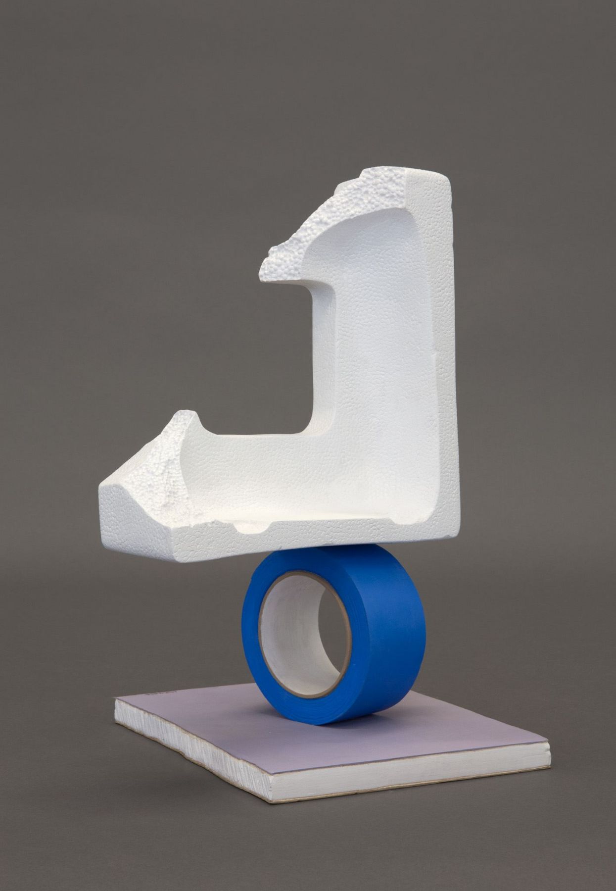 Matt Johnson, Untitled (Balancing Styrofoam Corner on a Tape Roll), 2016