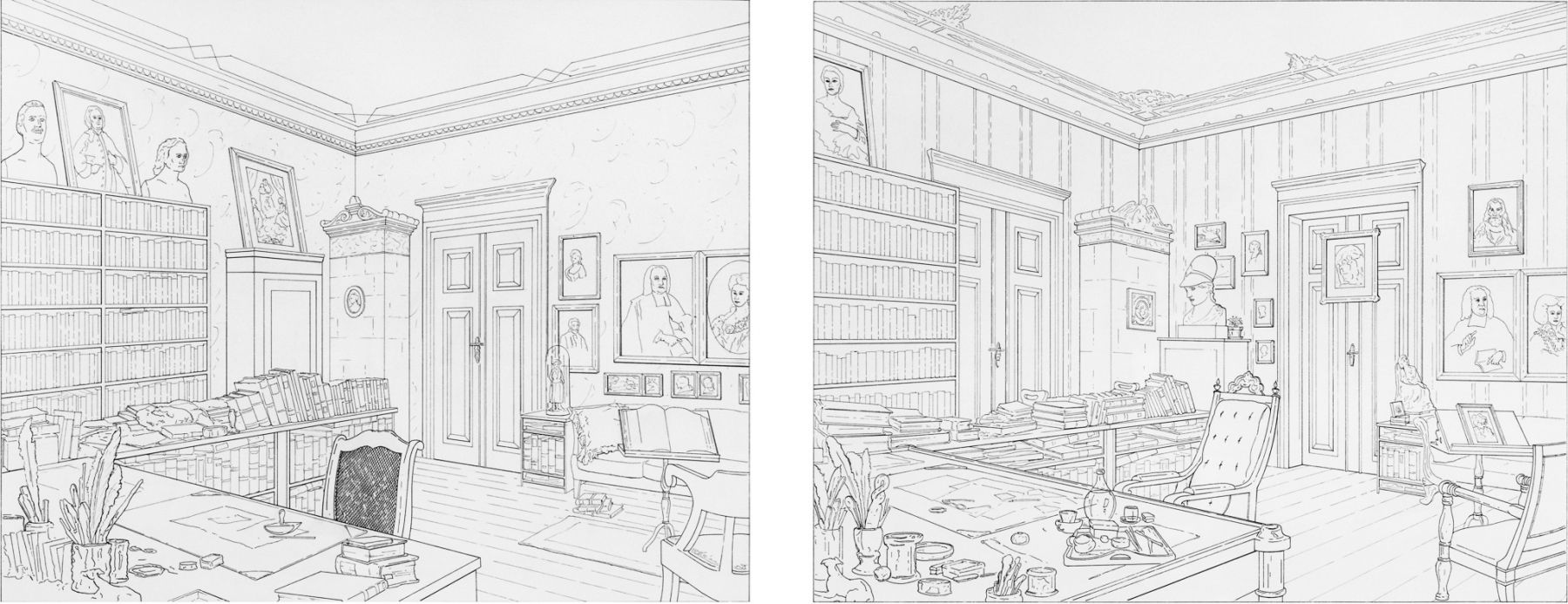 Rodney Graham, Jacob Grimm's Study in Berlin - Wilhelm Grimm's Study in Berlin 1860, 1993