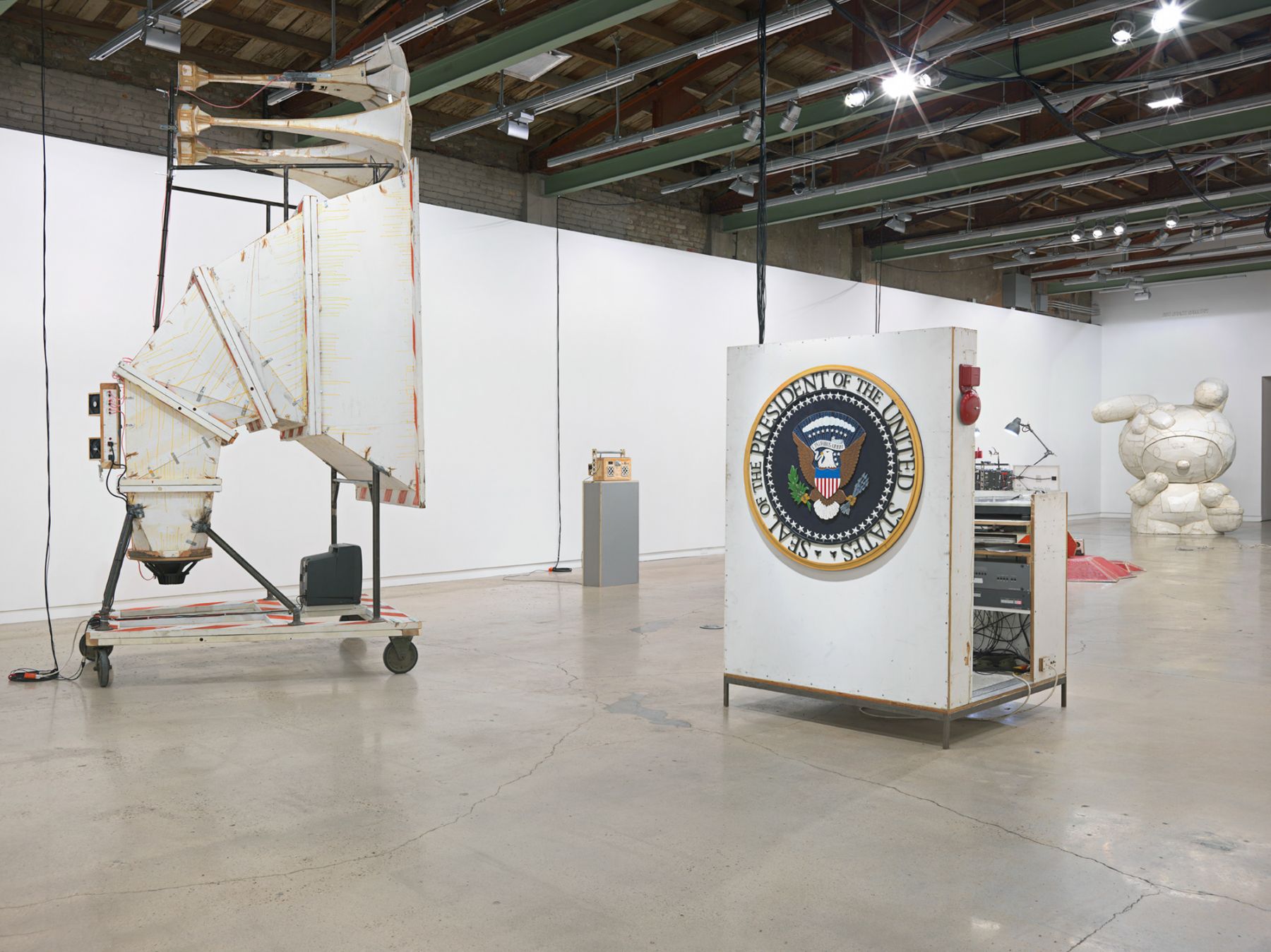 Installation view, âTom Sachs, Boombox Retrospective, 1999-2015â, The Contemporary Austin, Austin, TX, 2015