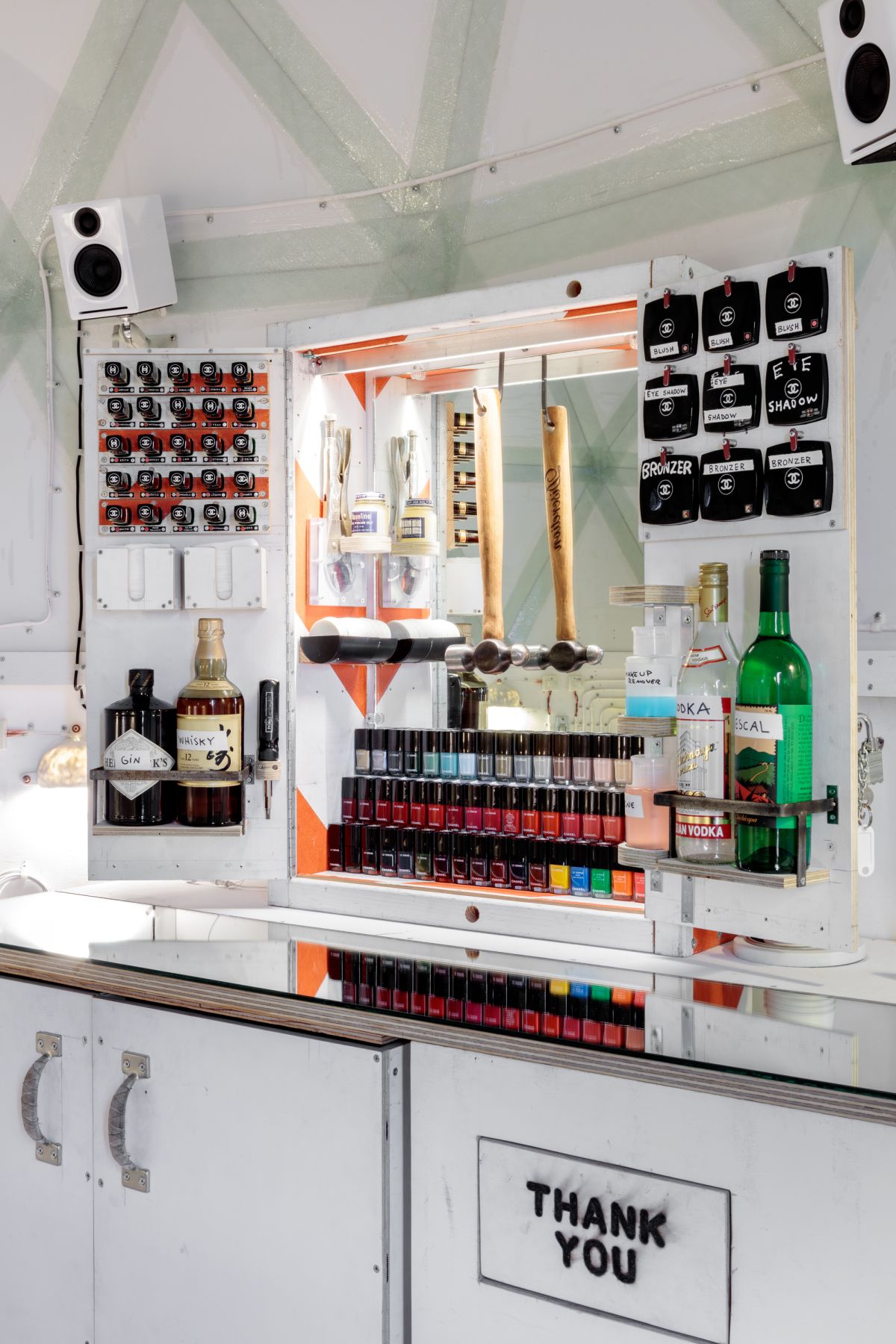 Interior view, Tom Sachs, Building #3, 2018