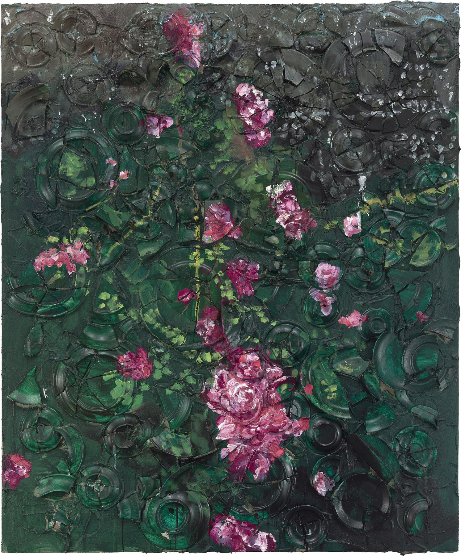 Julian Schnabel, Rose Painting (Near Van Gogh’s Grave) V