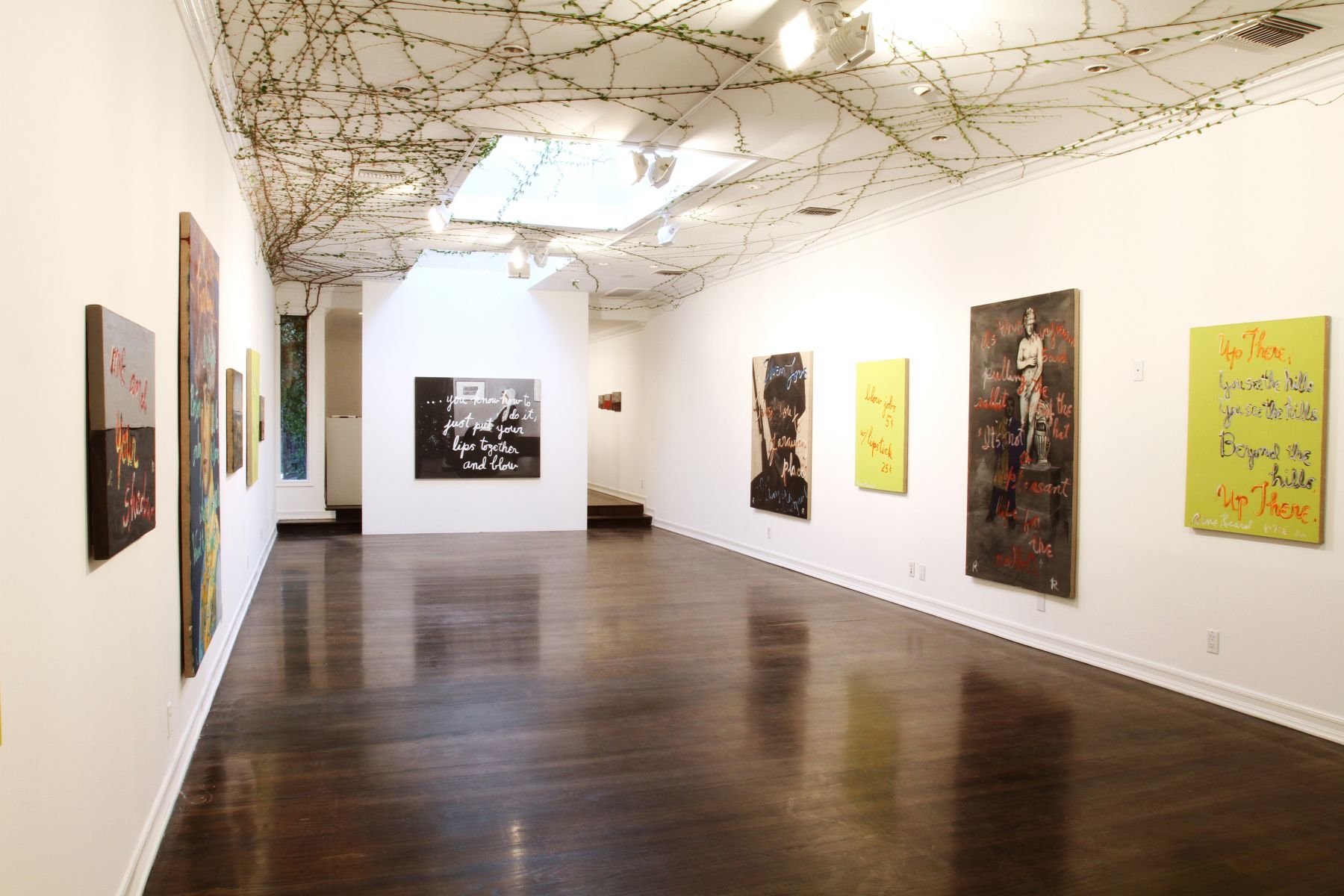 Installation view, Rene Ricard: Go Mae West, Young Man, Los Angeles, 2012