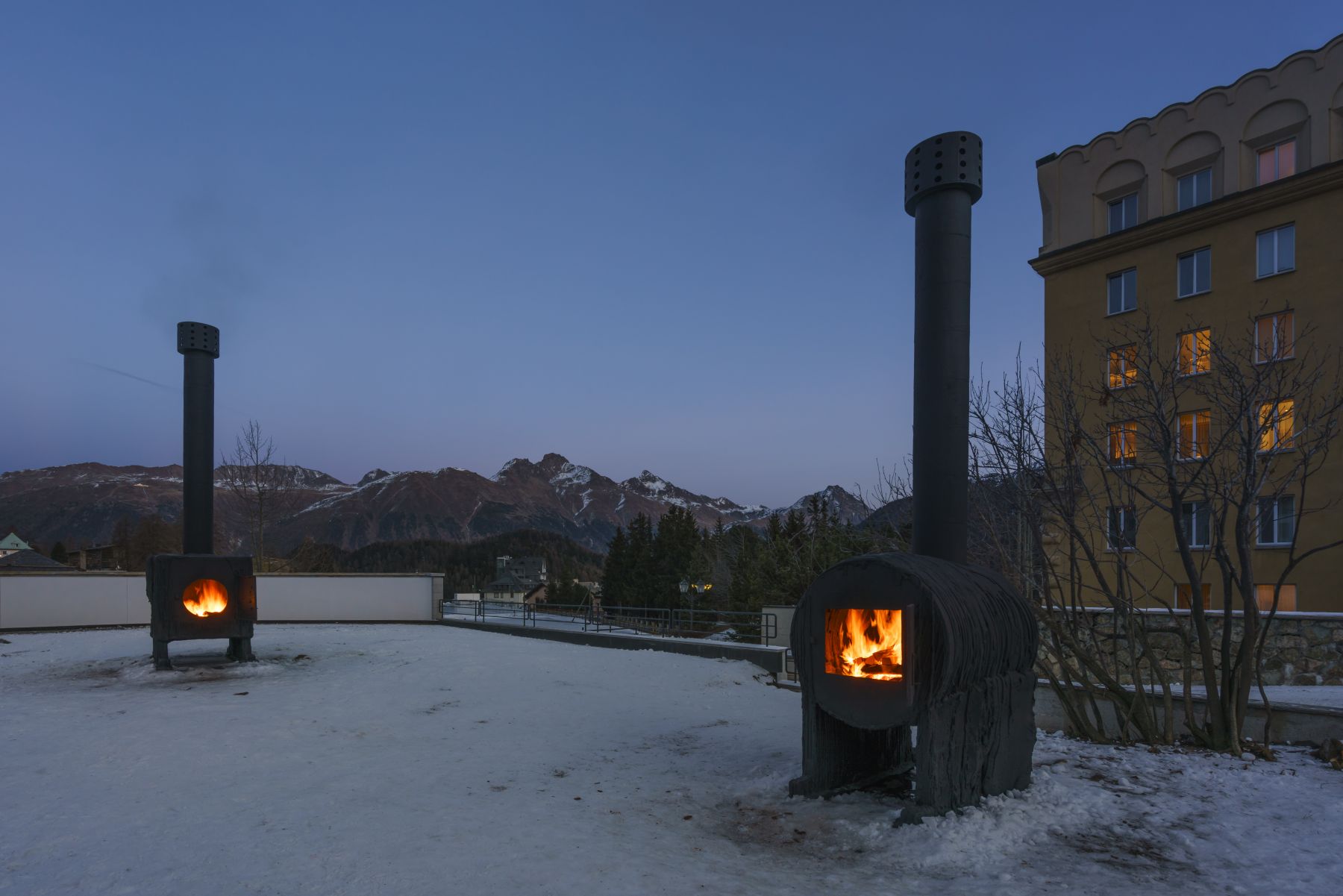 Installation view, Sterling Ruby: STOVES, Vito Schnabel Gallery, St. Moritz, 2015