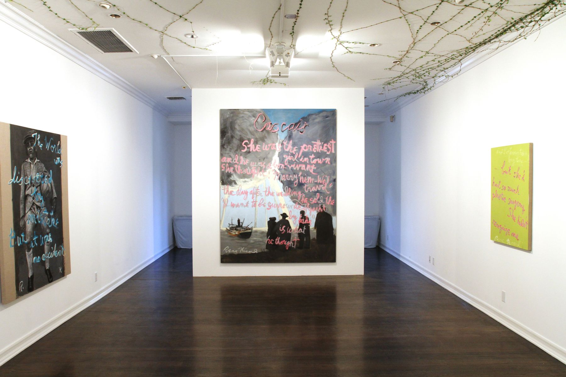 Installation view, Rene Ricard: Go Mae West, Young Man, Los Angeles, 2012