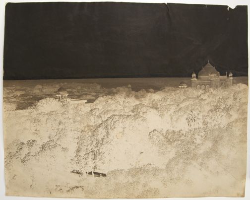 Left section of Taj Mahal panorama triptych