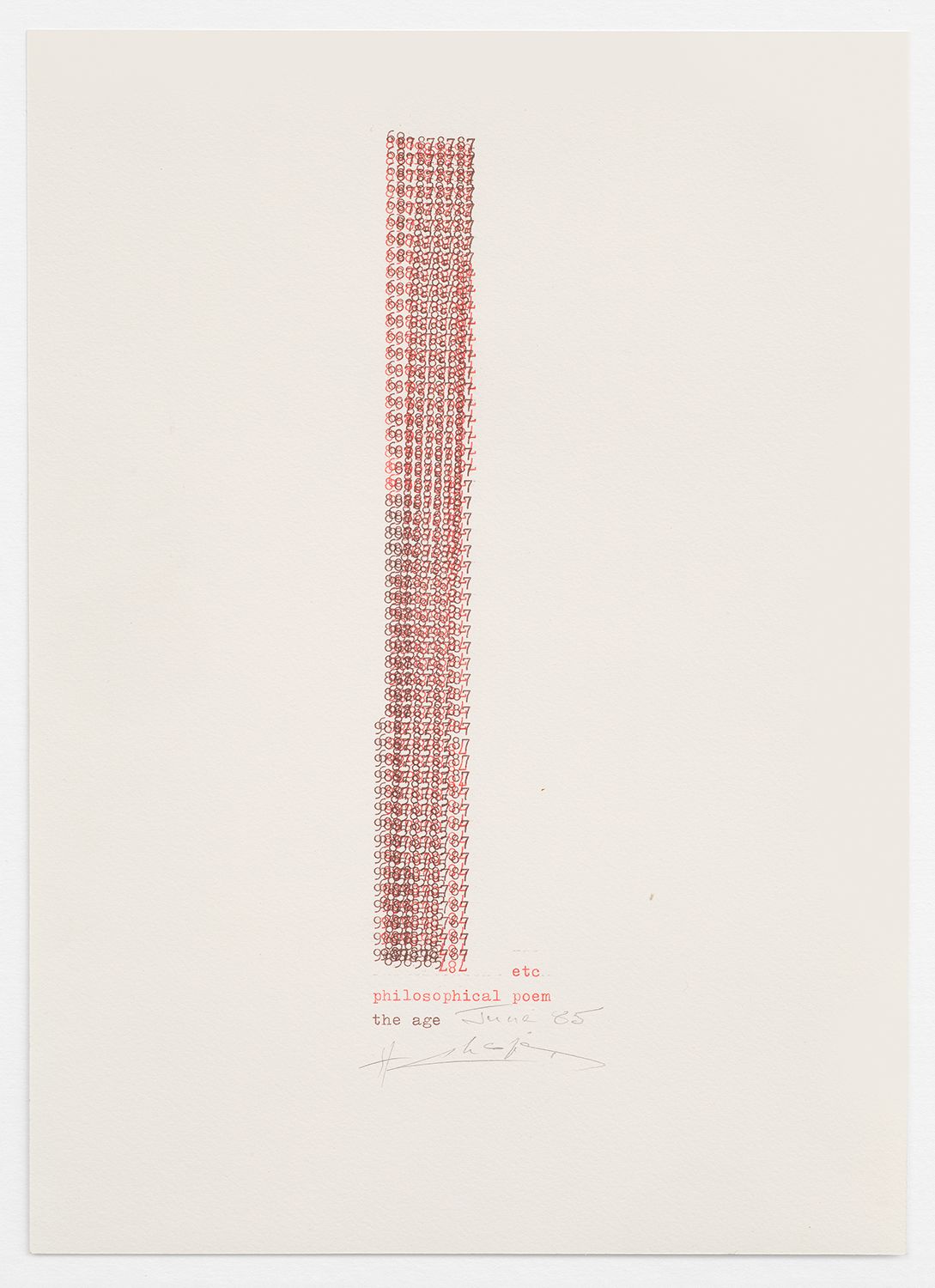 Henri Chopin, Philosophical poem, 1985