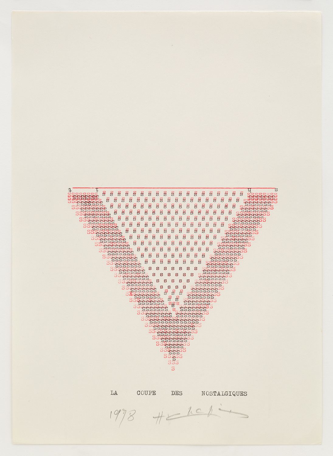 Henri Chopin, La Coupe des Nostalgiques, 1978