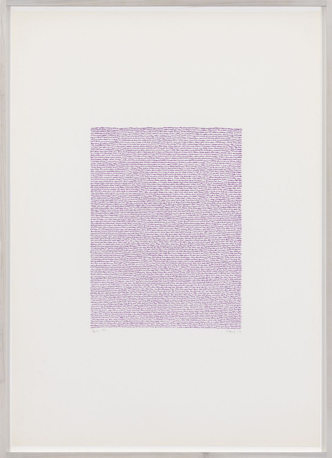 Irma Blank Eigenschriften, Pagina 93, 1970